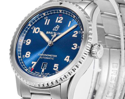 Breitling 2824 Automatic Movement 41*10.74MM Premium Steel Waterproof Blue Watch